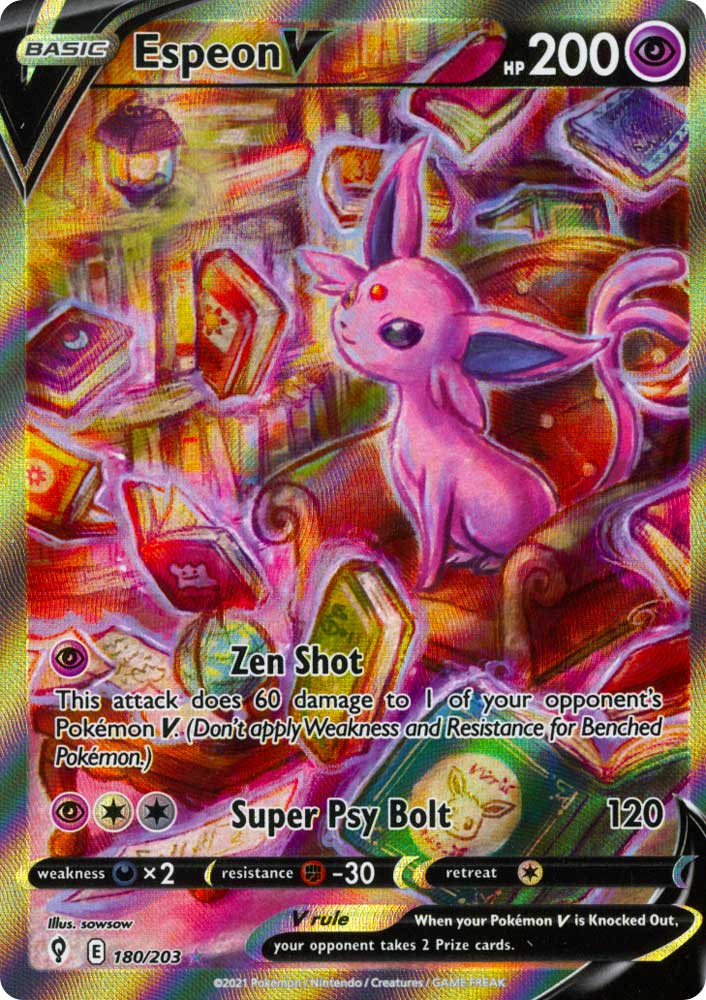 180 / 203 Espeon V Ultra Rara V Full Art foil (EN) -NEAR MINT-