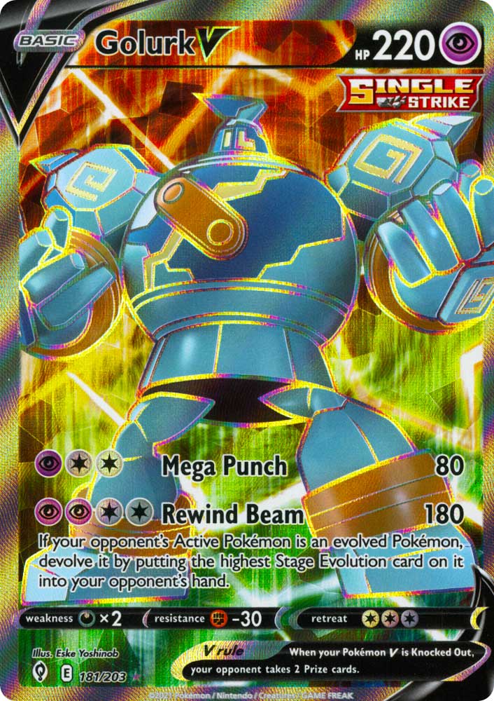 181 / 203 Golurk V Ultra Rara V Full Art foil (EN) -NEAR MINT-