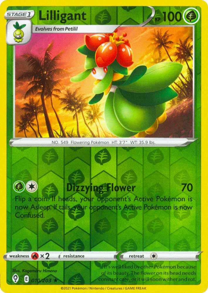 010 / 203 Lilligant Rara Reverse foil (EN) -NEAR MINT-