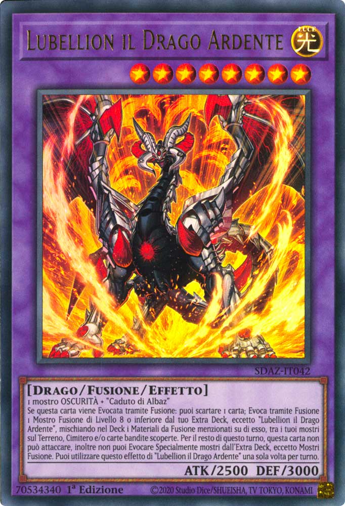 SDAZ-IT042 Lubellion il Drago Ardente ultra rara 1a Edizione (IT)  -GOOD-