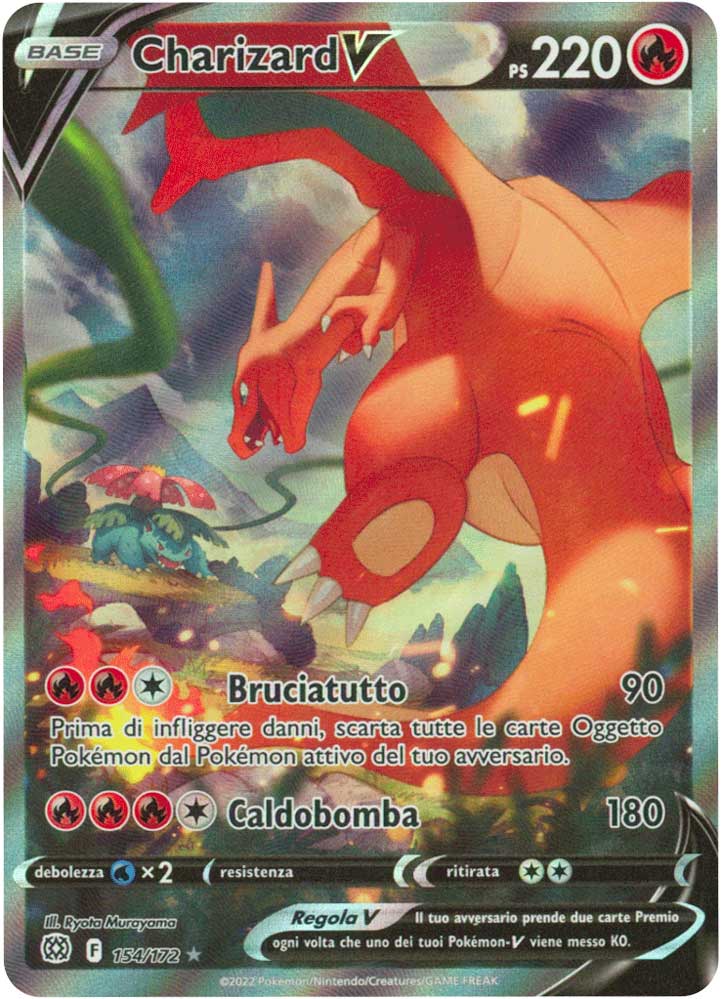 154 / 172 Charizard V Ultra Rara V Full Art foil (IT) -NEAR MINT-
