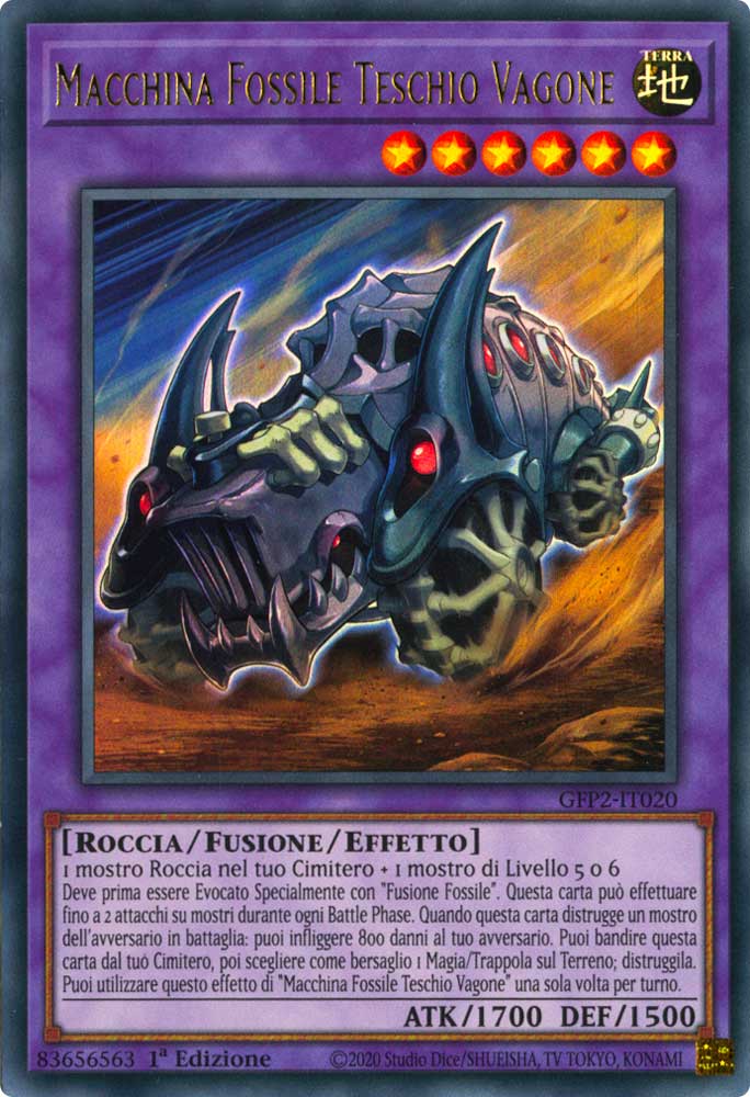 GFP2-IT020 Macchina Fossile Teschio Vagone ultra rara 1a Edizione (IT) -NEAR MINT-