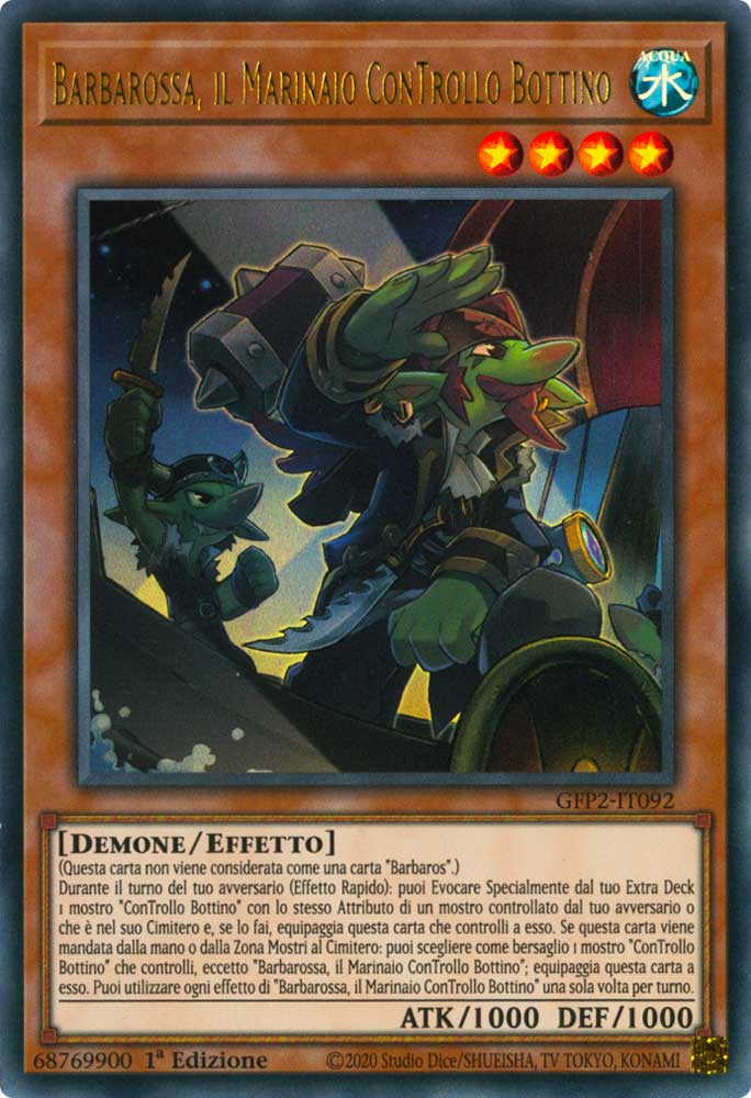 GFP2-IT092 Barbarossa, il Marinaio ConTrollo Bottino ultra rara 1a Edizione (IT) -NEAR MINT-