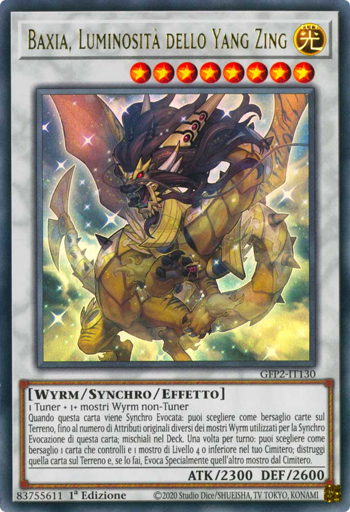 GFP2-IT130 Baxia, Luminosita' dello Yang Zing ultra rara 1a Edizione (IT) -NEAR MINT-