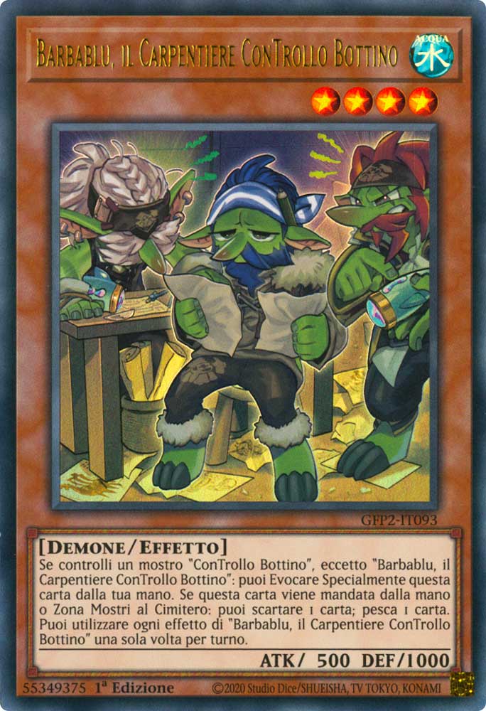 GFP2-IT093 Barbablu, il Carpentiere ConTrollo Bottino ultra rara 1a Edizione (IT) -NEAR MINT-