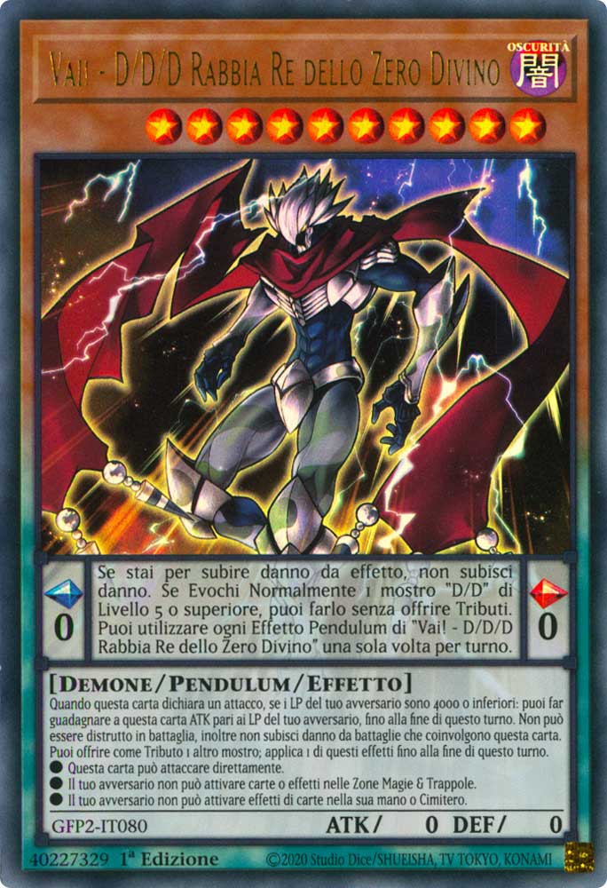 GFP2-IT080 Go! - D/D/D Rabbia Re dello Zero Divino ultra rara 1a Edizione (IT) -NEAR MINT-