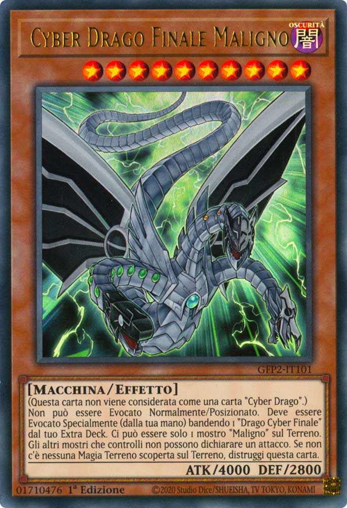 GFP2-IT101 Cyber Drago Finale Maligno ultra rara 1a Edizione (IT) -NEAR MINT-