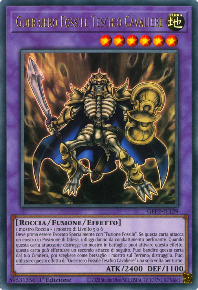 GFP2-IT129 Guerriero Fossile Teschio Cavaliere ultra rara 1a Edizione (IT) -NEAR MINT-