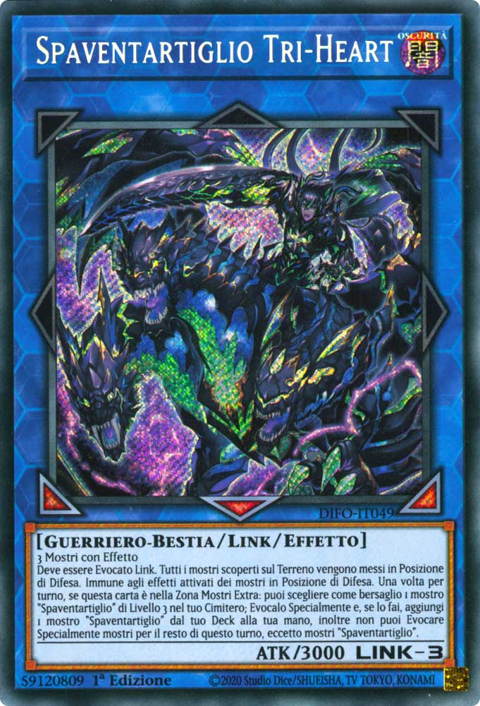 DIFO-IT049 Spaventartiglio Tri-Heart rara segreta 1a Edizione (IT) -NEAR MINT-