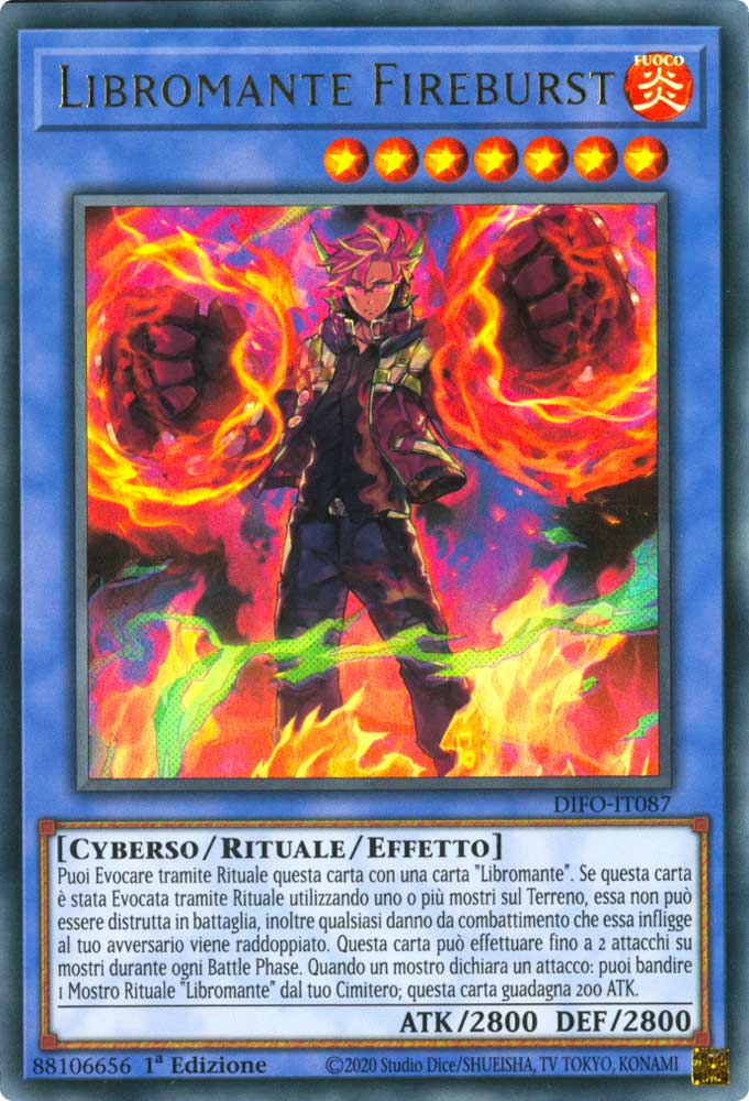DIFO-IT087 Libromante Fireburst ultra rara 1a Edizione (IT) -NEAR MINT-