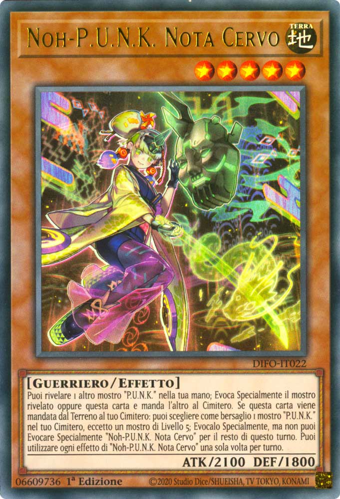 DIFO-IT022 Noh-P.U.N.K. Nota Cervo ultra rara 1a Edizione (IT) -NEAR MINT-