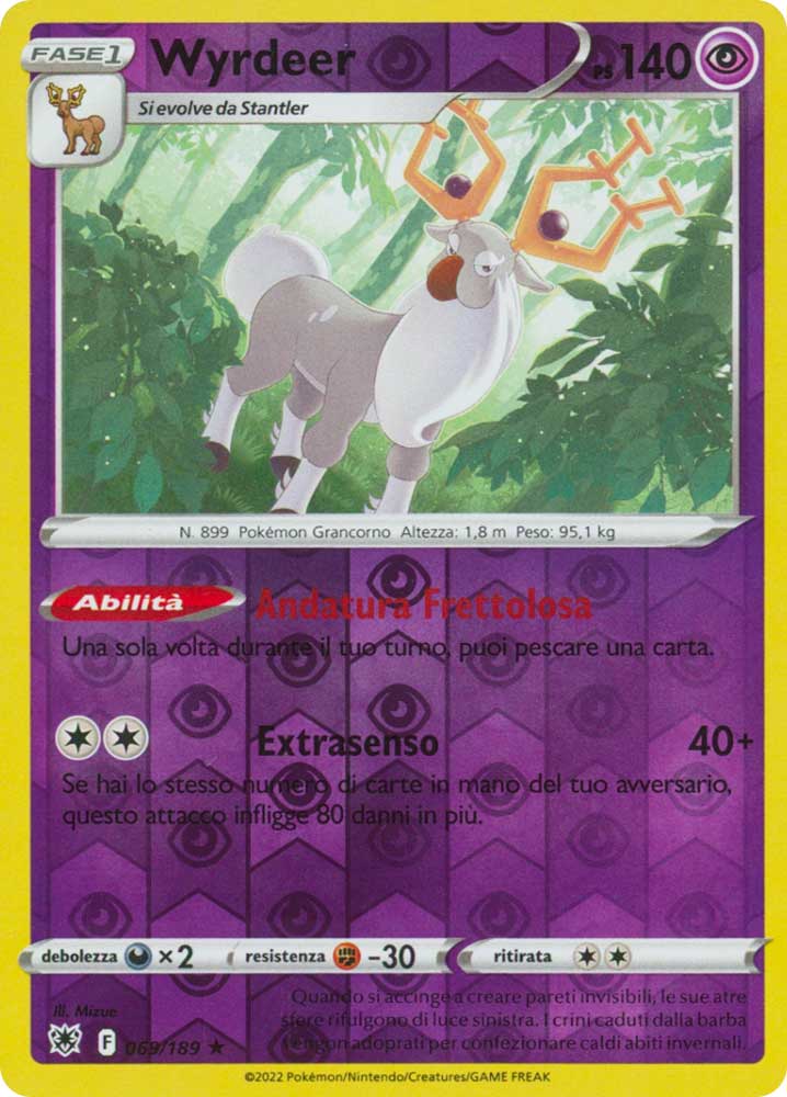 069/189 Wyrdeer Rara foil reverse (IT) -NEAR MINT-