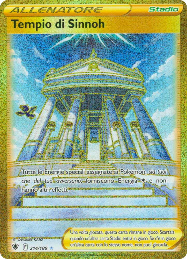 214/189 Tempio di Sinnoh Rara Segreta Gold foil (IT) -NEAR MINT-