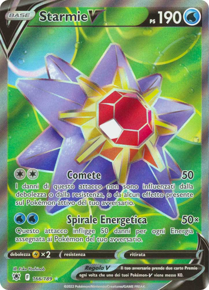 166/189 Starmie V Ultra Rara V Full Art foil (IT) -NEAR MINT-