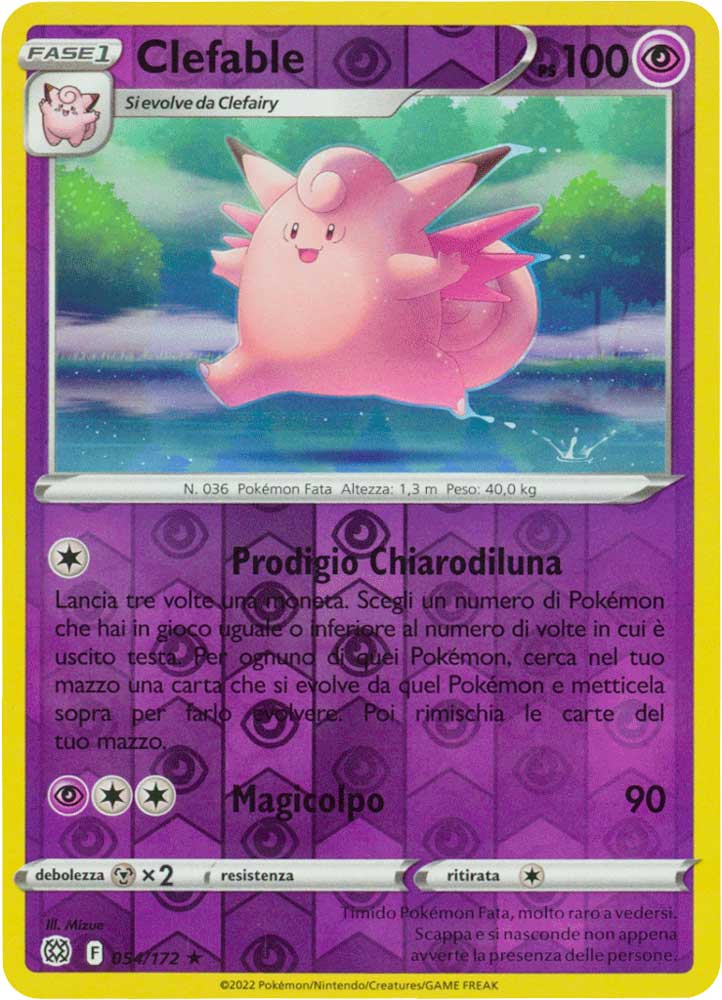 054 / 172 Clefable Rara Reverse foil (IT)  -GOOD-