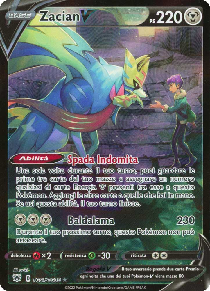TG21/TG30 Zacian V Rara Segreta foil (IT) -NEAR MINT-