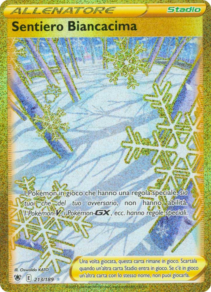 213/189 Sentiero Biancacima Rara Segreta Gold foil (IT) -NEAR MINT-