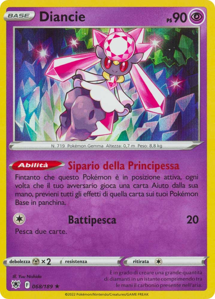 068/189 Diancie Rara foil (IT) -NEAR MINT-