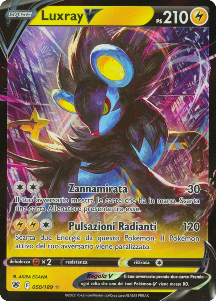 050/189 Luxray V Rara Holo V foil (IT) -NEAR MINT-