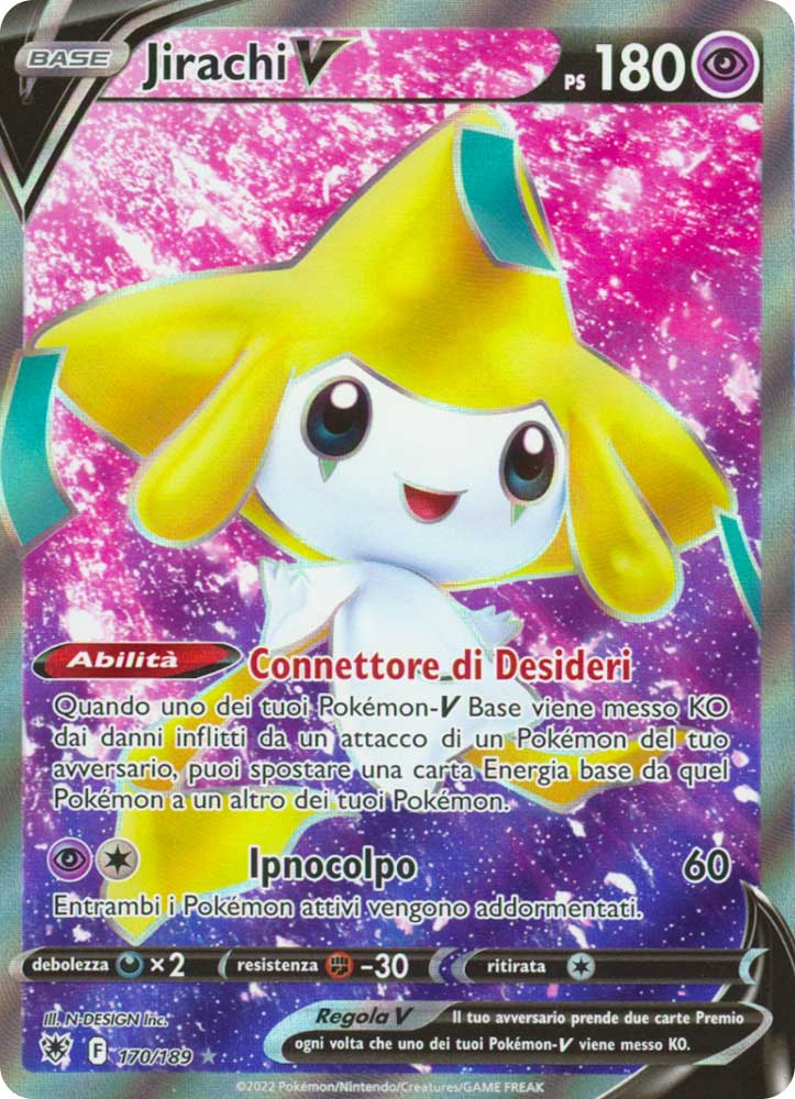 170/189 Jirachi V Ultra Rara V Full Art foil (IT) -NEAR MINT-