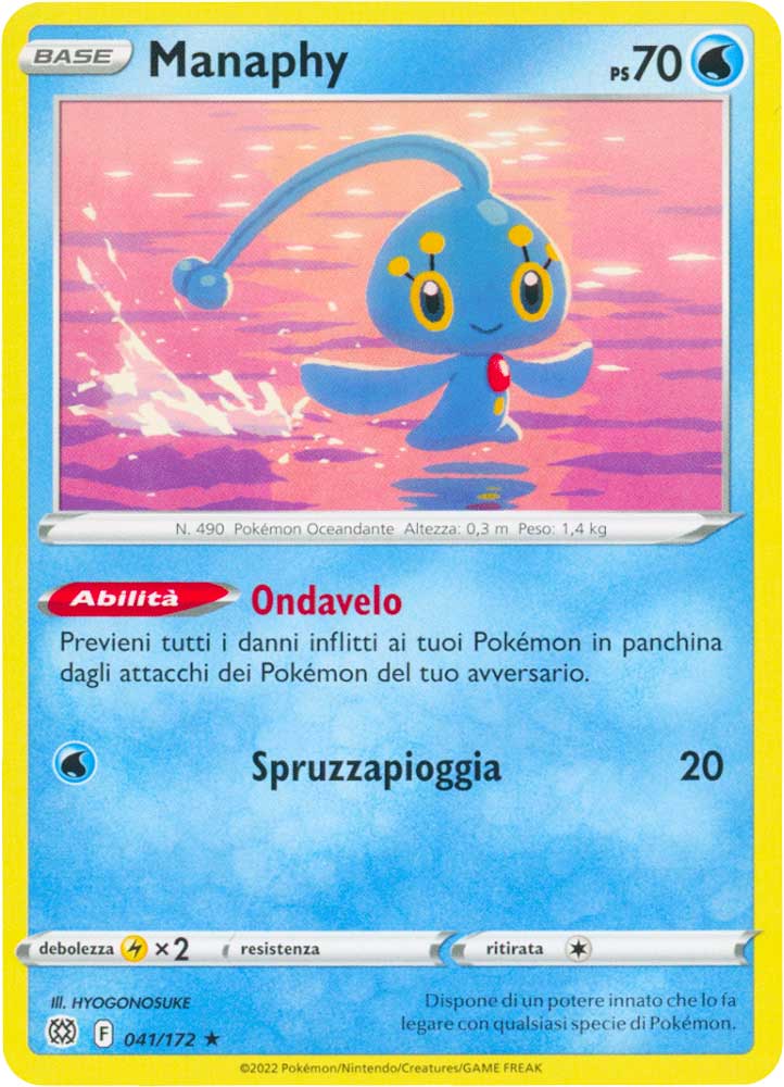041 / 172 Manaphy Rara normale (IT) -NEAR MINT-