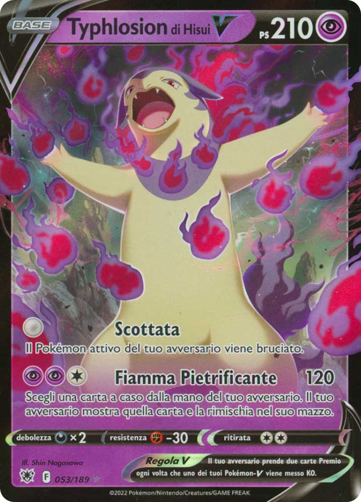 053/189 Typhlosion di Hisui V Rara Holo V foil (IT) -NEAR MINT-