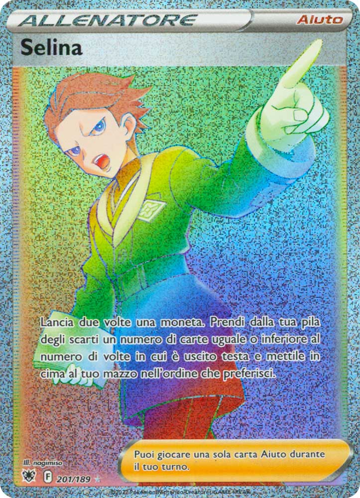 201/189 Selina Rara Segreta Rainbow foil (IT) -NEAR MINT-
