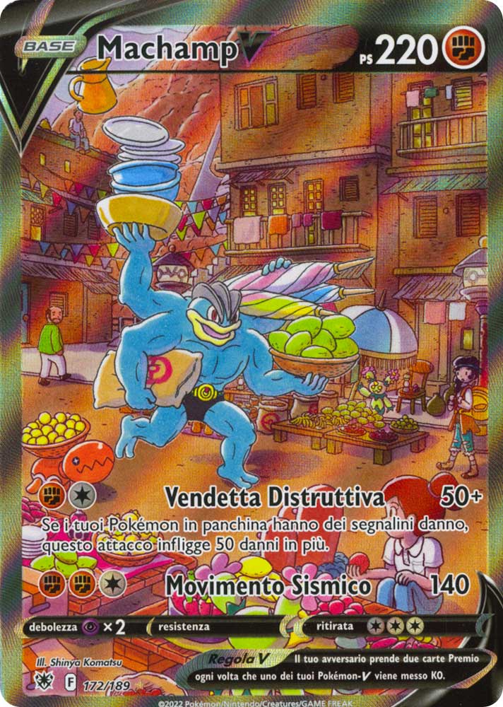 172/189 Machamp V Ultra Rara V Full Art foil (IT) -NEAR MINT-