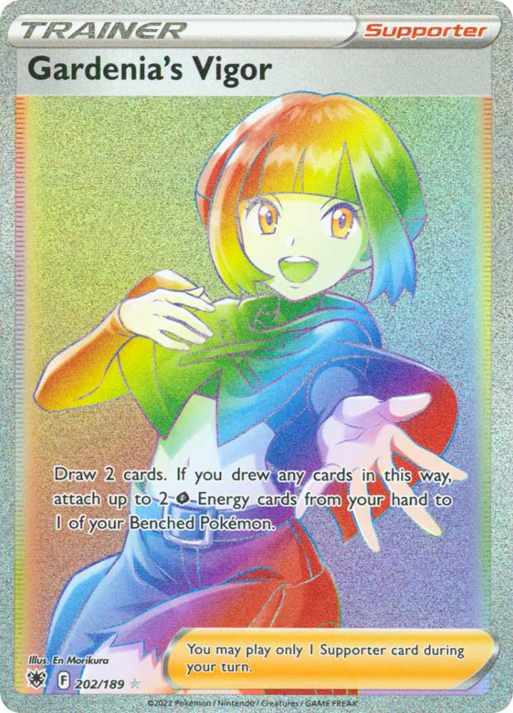 202/189 Gardenia's Vigor Rara Segreta Rainbow foil (EN) -NEAR MINT-