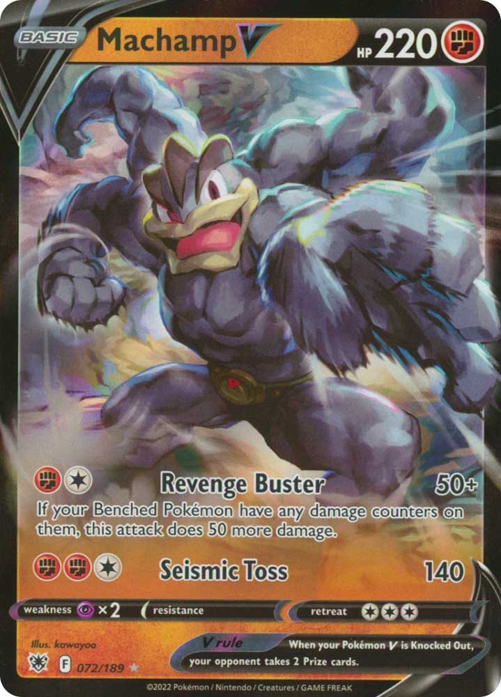 072/189 Machamp V Rara Holo V foil (EN) -NEAR MINT-