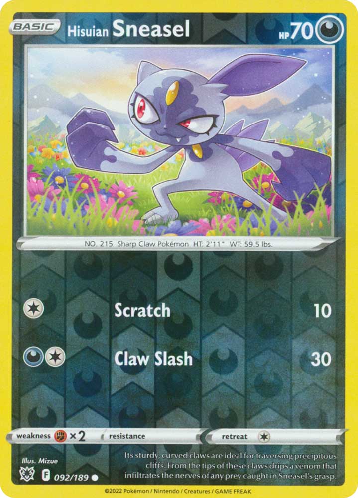092/189 Hisuian Sneasel Comune foil reverse (EN) -NEAR MINT-