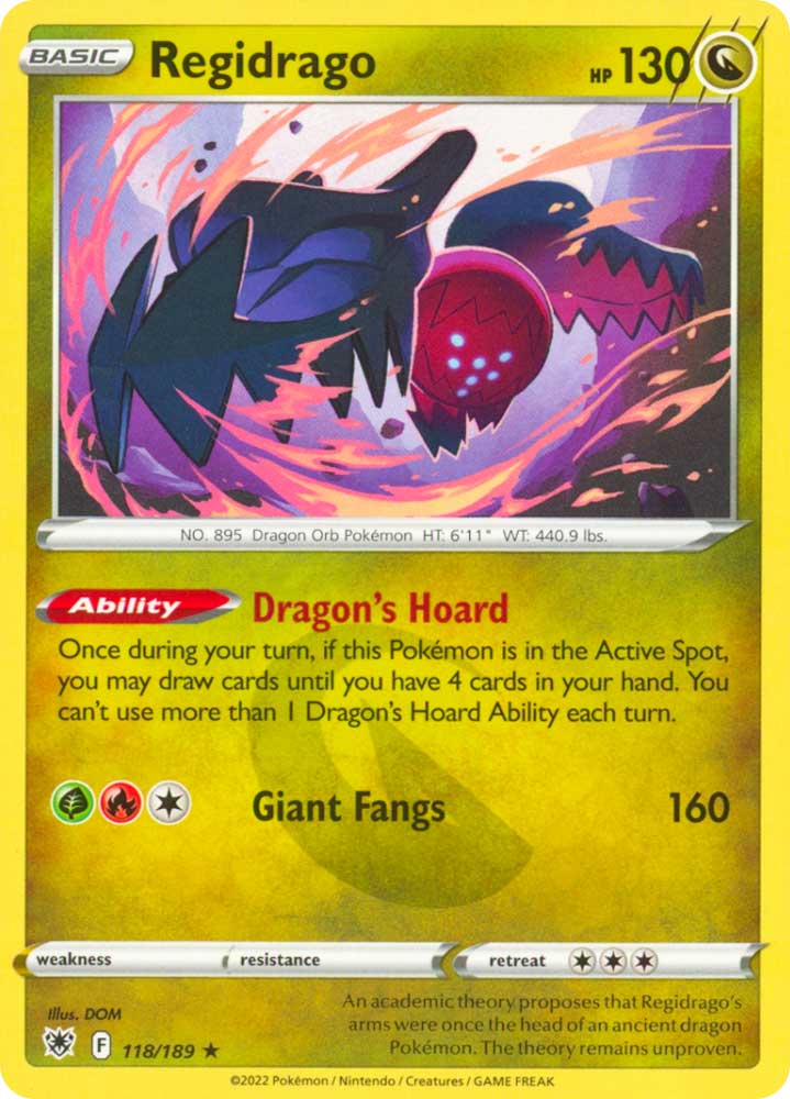 118/189 Regidrago Rara normale (EN) -NEAR MINT-