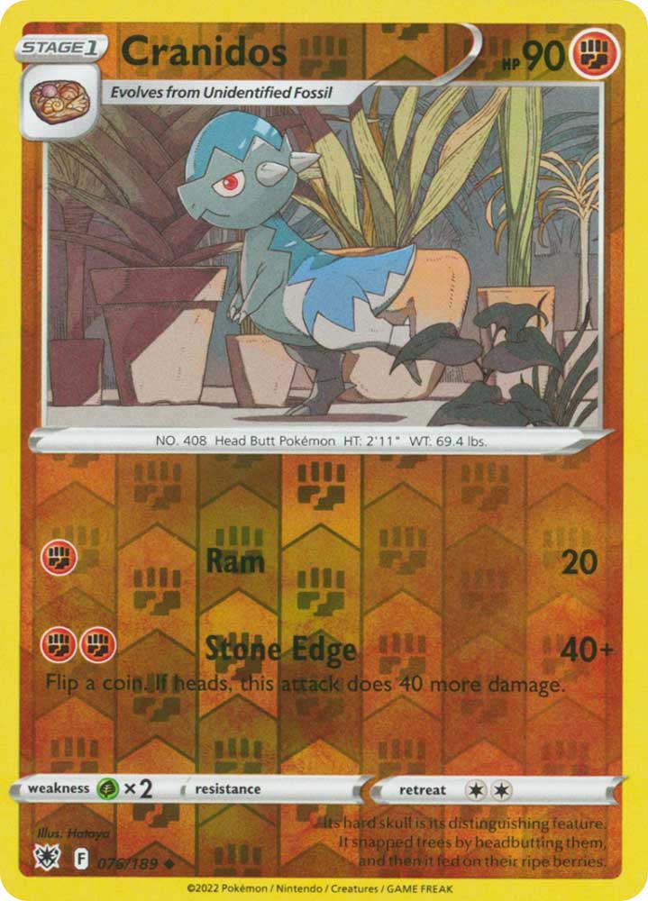 076/189 Cranidos Non Comune foil reverse (EN) -NEAR MINT-