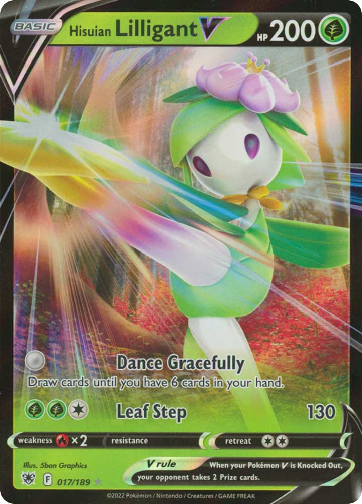 017/189 Hisuian Lilligant V Rara Holo V foil (EN) -NEAR MINT-