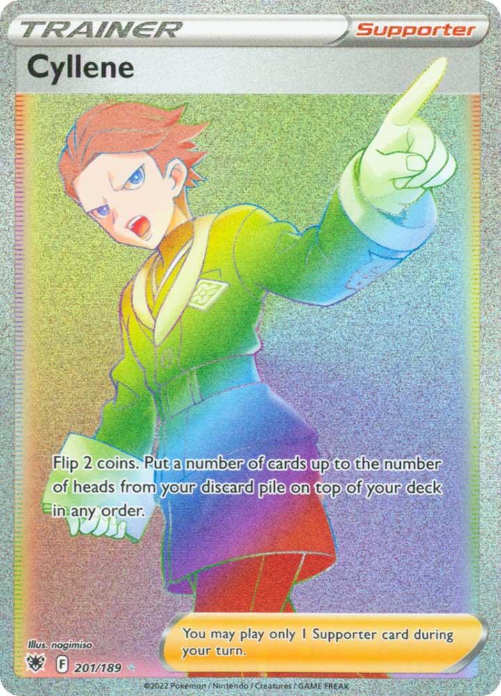 201/189 Cyllene Rara Segreta Rainbow foil (EN) -NEAR MINT-