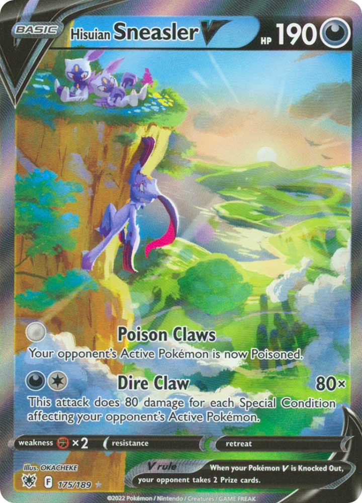 175/189 Hisuian Sneasler V Ultra Rara V Full Art foil (EN) -NEAR MINT-