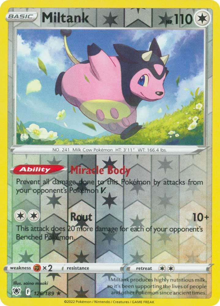 126/189 Miltank Rara foil reverse (EN) -NEAR MINT-