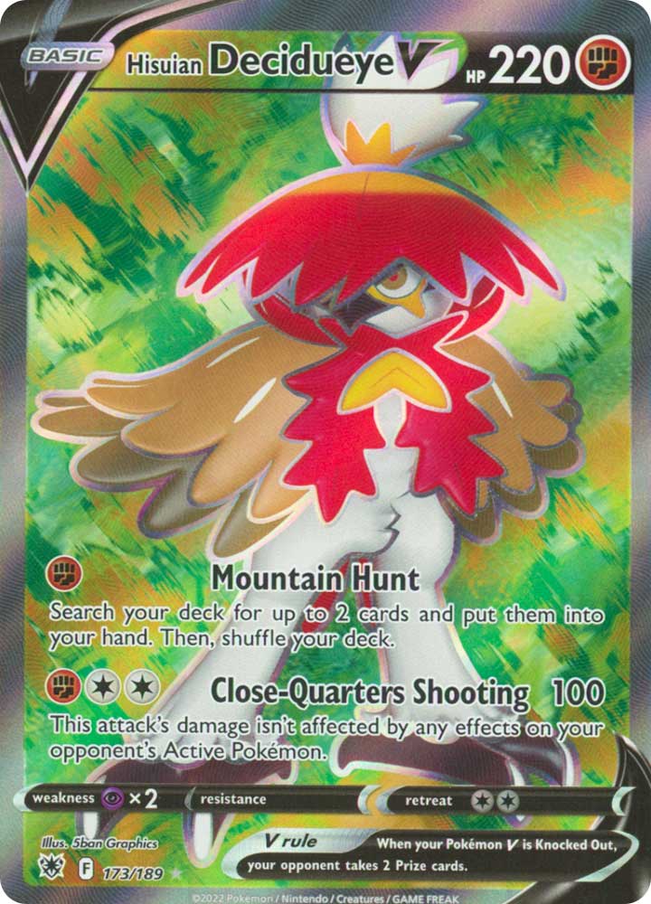 173/189 Hisuian Decidueye V Ultra Rara V Full Art foil (EN) -NEAR MINT-