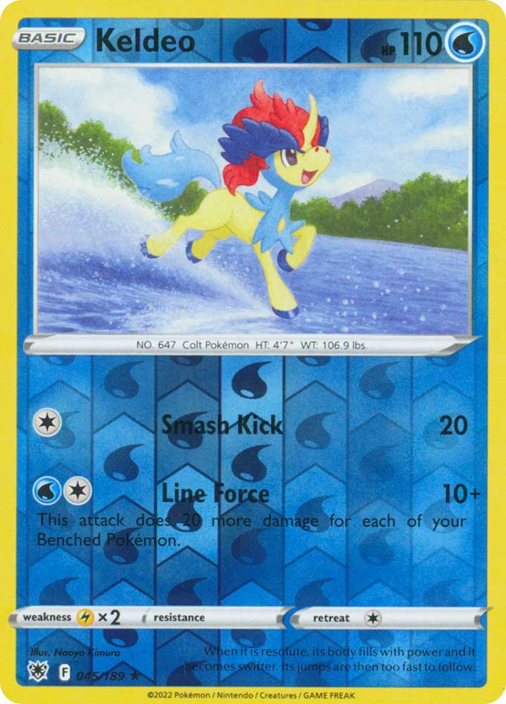 045/189 Keldeo Rara foil reverse (EN) -NEAR MINT-