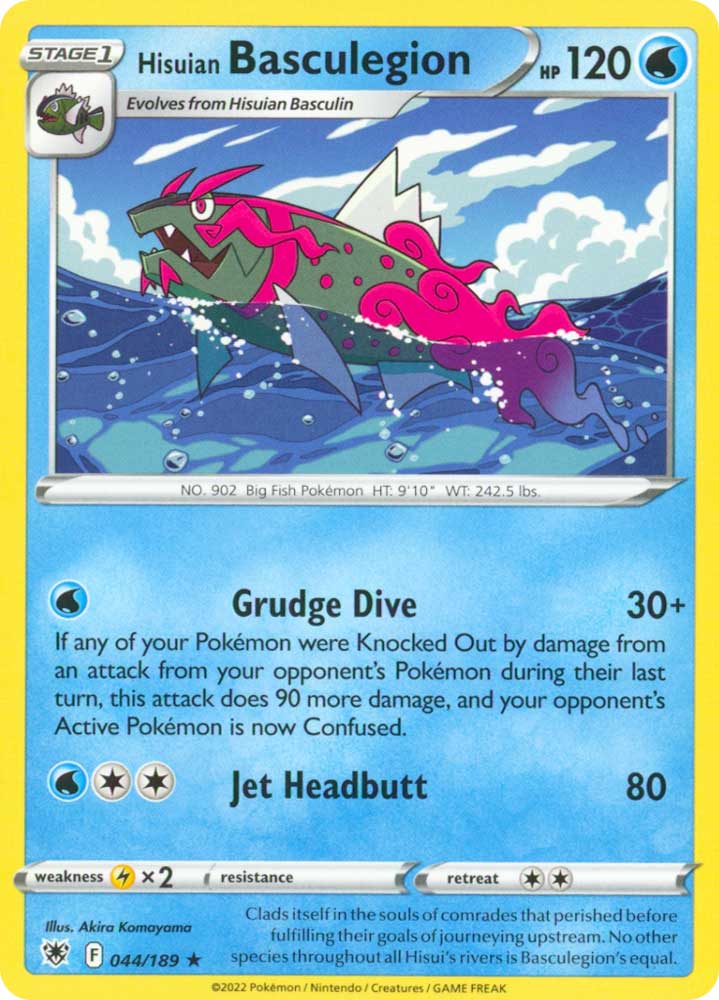 044/189 Hisuian Basculegion Rara normale (EN) -NEAR MINT-