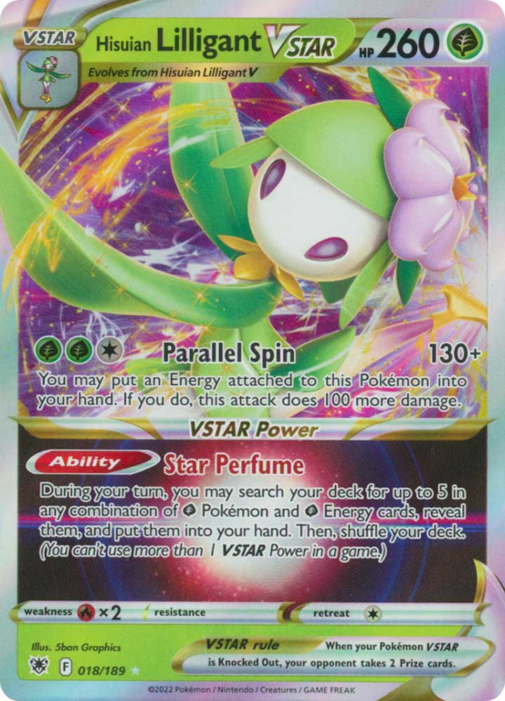 018/189 Hisuian Lilligant VSTAR Rara Holo V ASTRO foil (EN) -NEAR MINT-