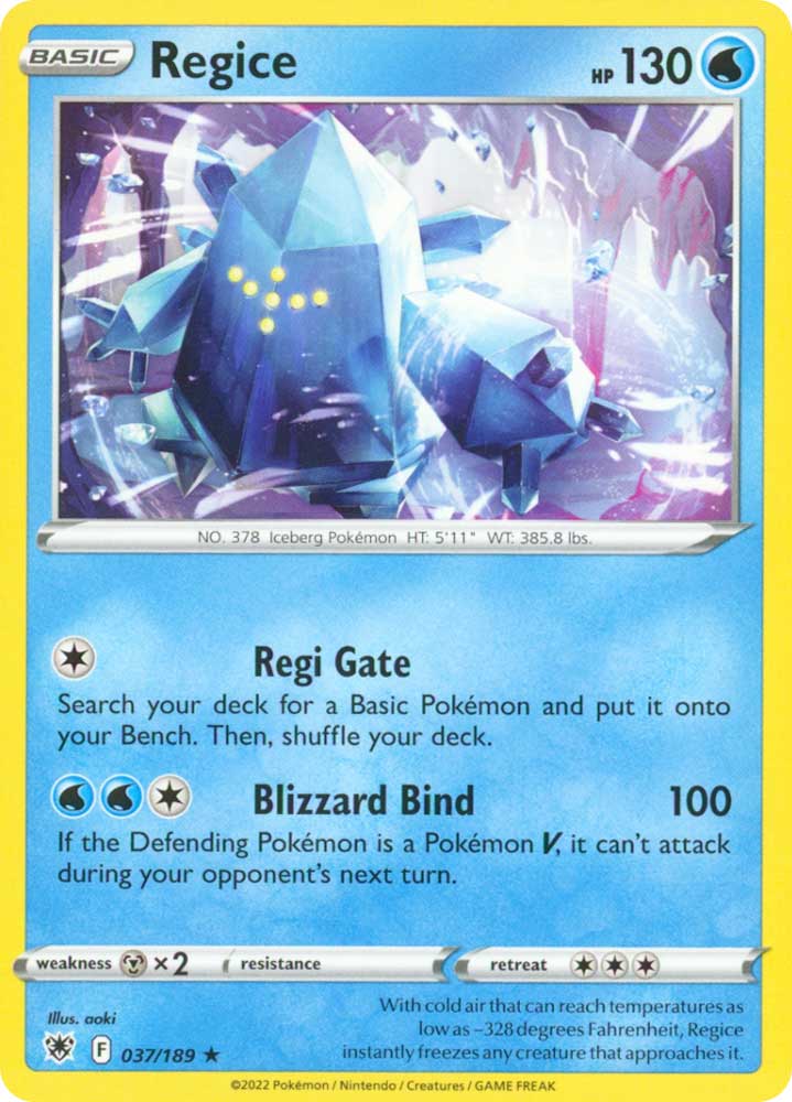 037/189 Regice Rara normale (EN) -NEAR MINT-