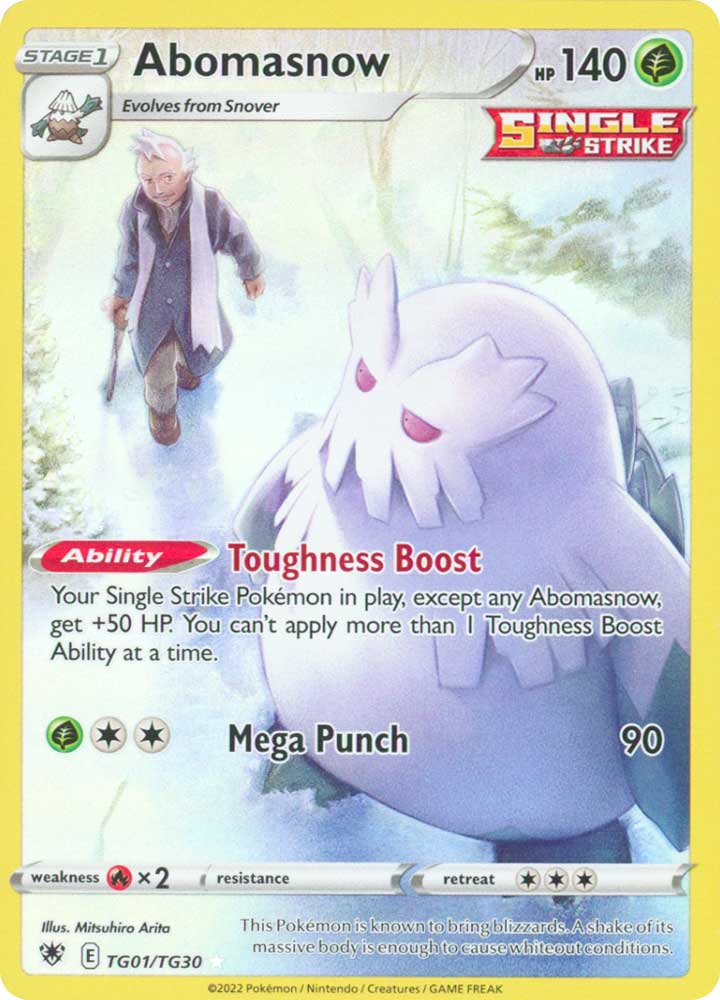 TG01/TG30 Abomasnow Rara Segreta foil (EN)  -NEAR MINT-Offerta Limitata
