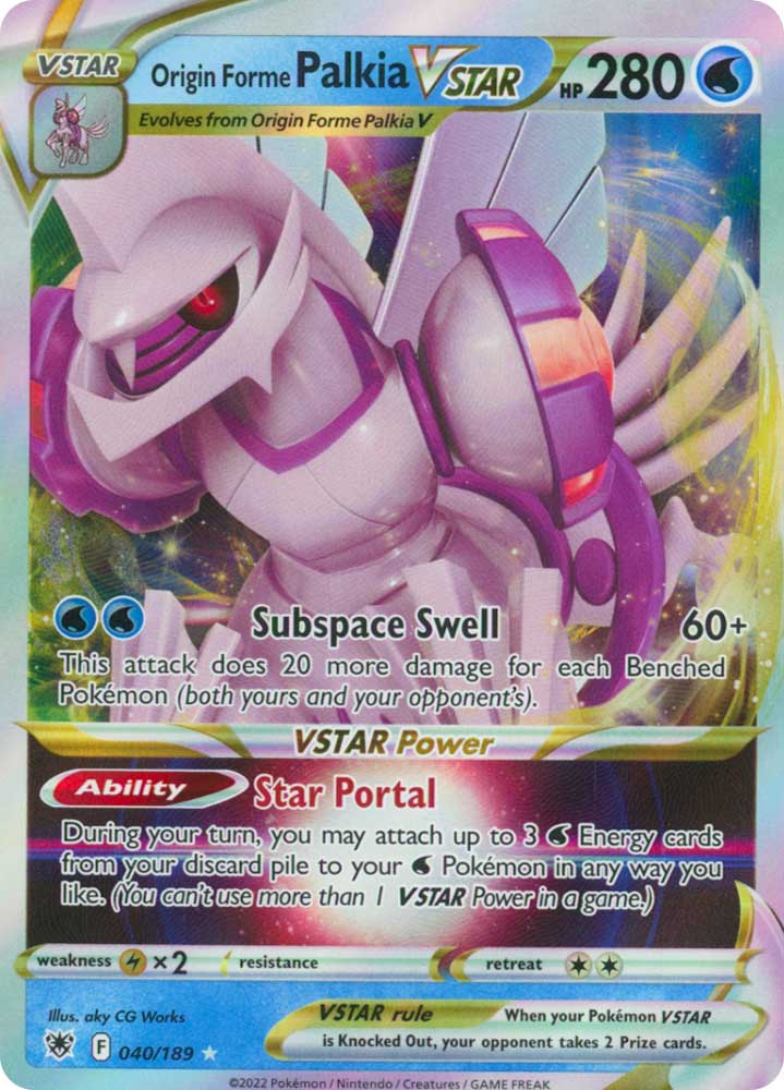 040/189 Origin Forme Palkia VSTAR Rara Holo V ASTRO foil (EN) -NEAR MINT-