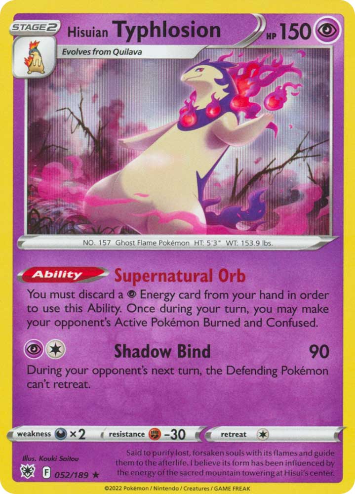 052/189 Hisuian Typhlosion Rara foil (EN) -NEAR MINT-