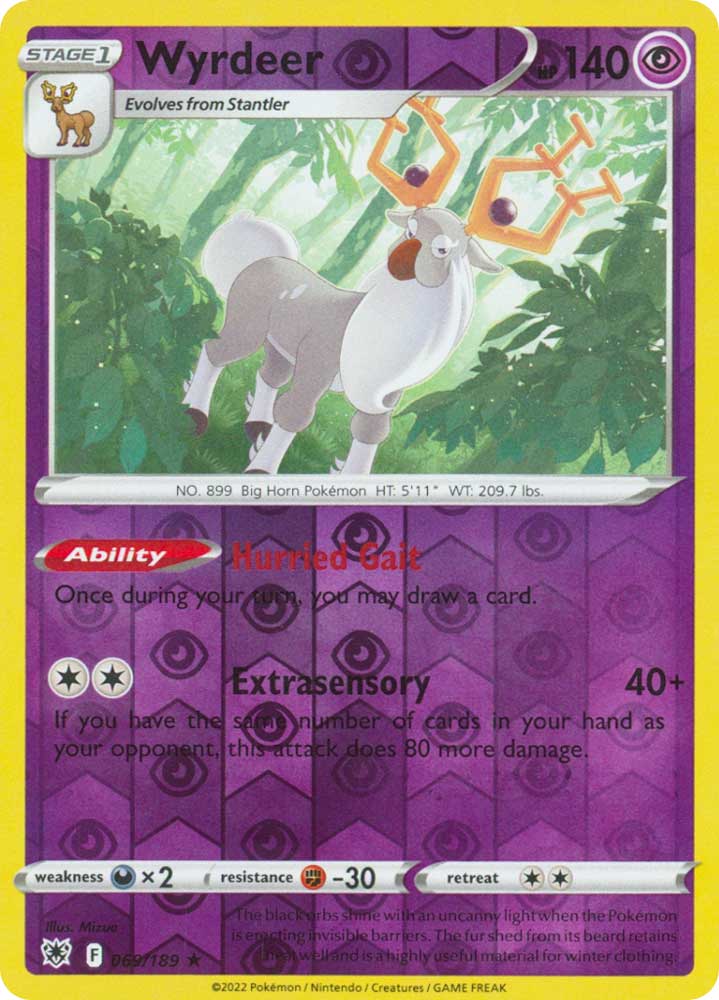 069/189 Wyrdeer Rara foil reverse (EN) -NEAR MINT-