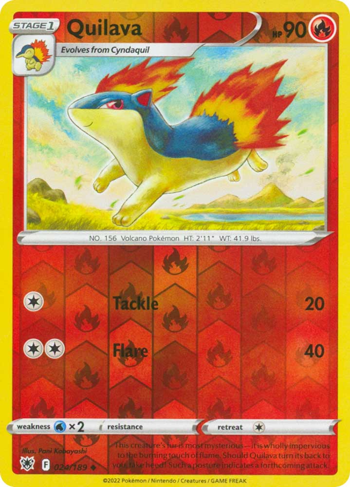 024/189 Quilava Non Comune foil reverse (EN) -NEAR MINT-