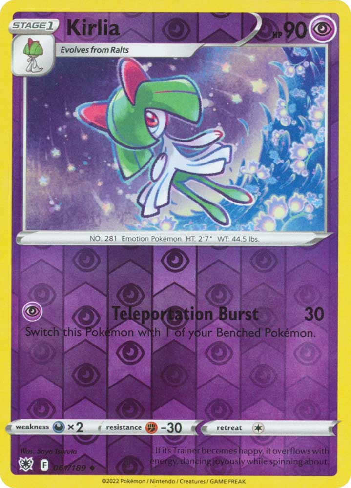 061/189 Kirlia Non Comune foil reverse (EN) -NEAR MINT-