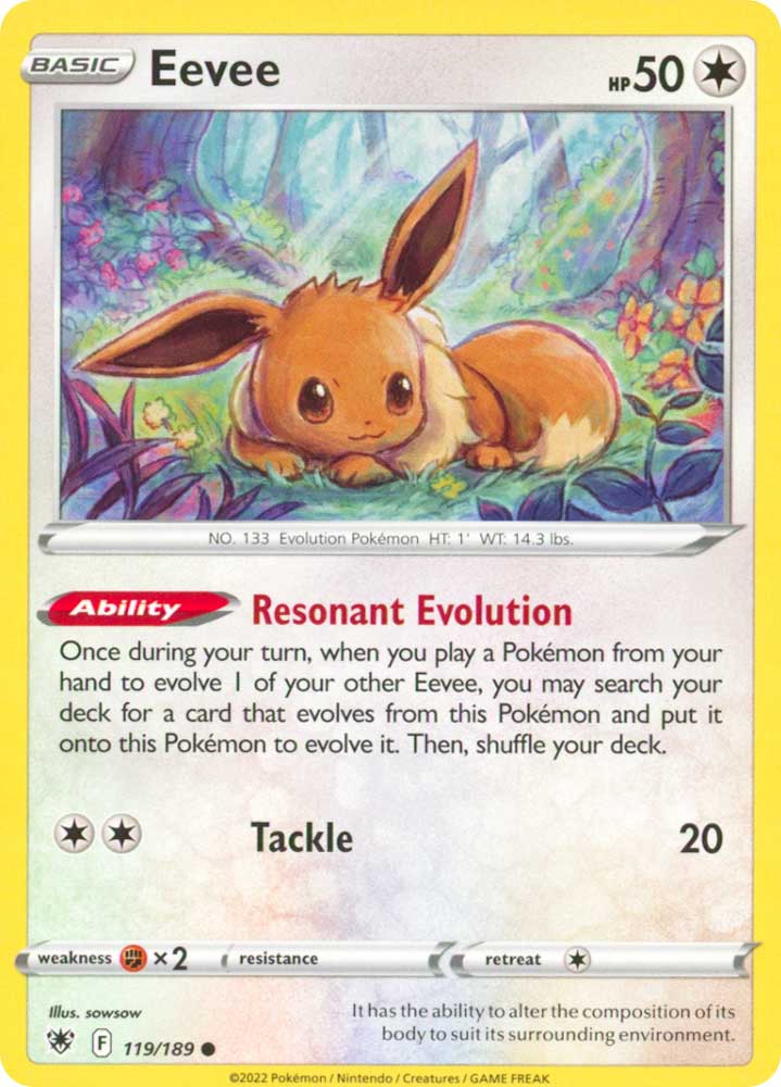 119/189 Eevee Comune normale (EN) -NEAR MINT-