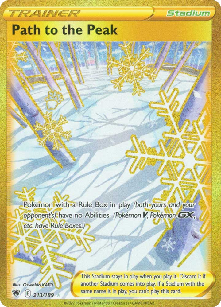213/189 Path to the Peak Rara Segreta Gold foil (EN) -NEAR MINT-
